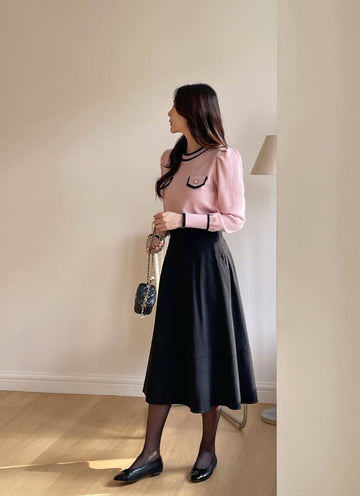 Gelin color matching puff knit